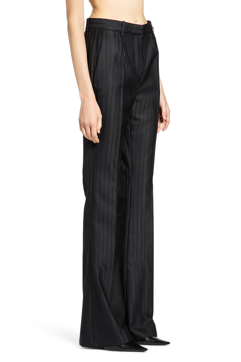 Wool Pinstripe DV Trousers - Antonioli.eu