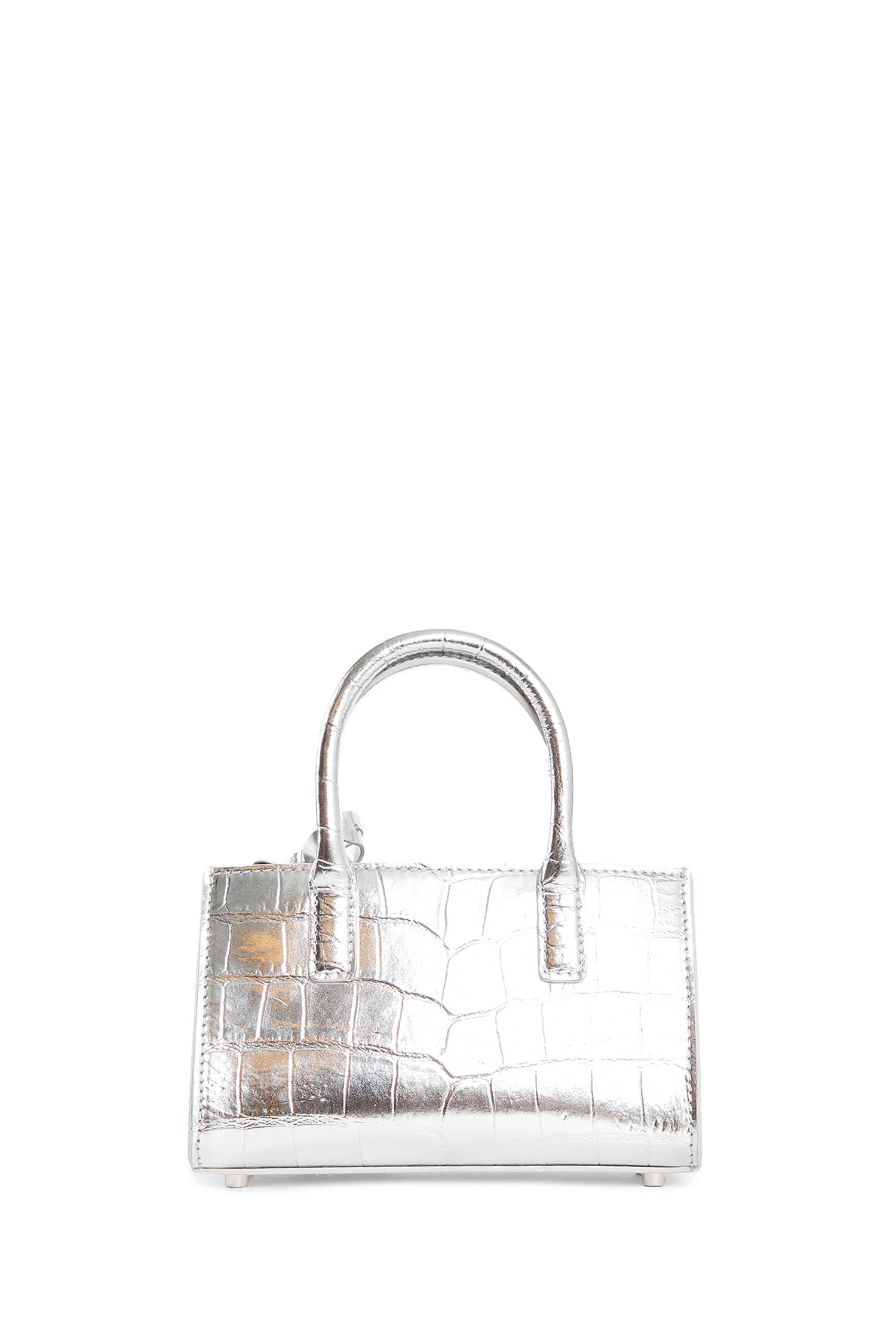 VERSACE WOMAN SILVER TOTE BAGS