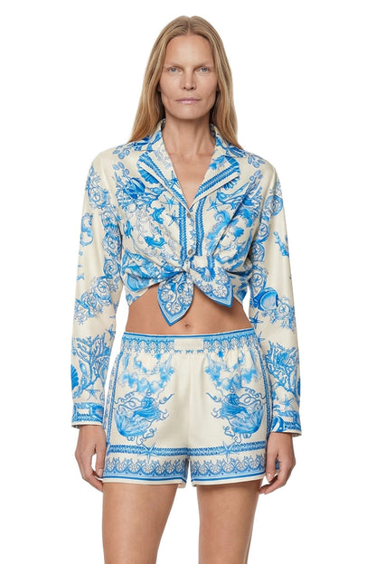 Underwater Barroco Knotted Shirt