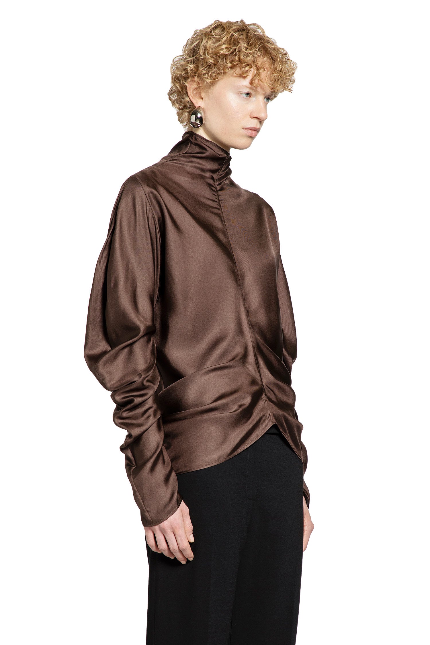 THE ROW WOMAN BROWN TOPS