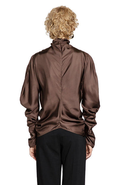 THE ROW WOMAN BROWN TOPS