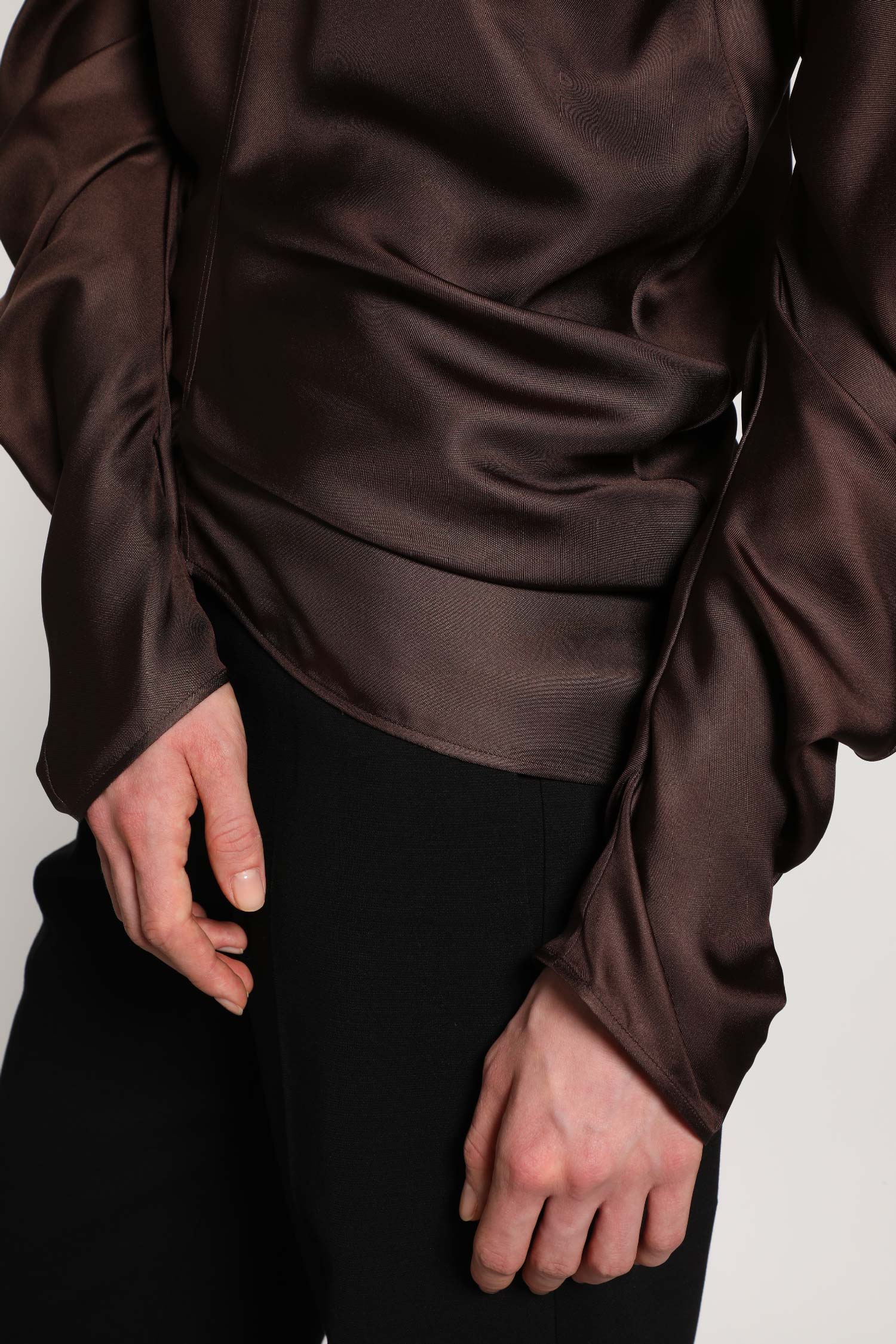 THE ROW WOMAN BROWN TOPS