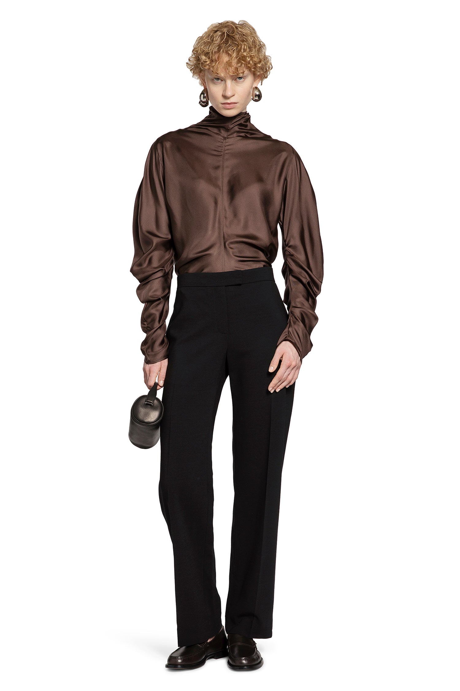 THE ROW WOMAN BROWN TOPS