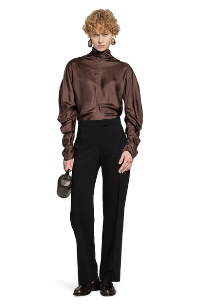 THE ROW WOMAN BROWN TOPS