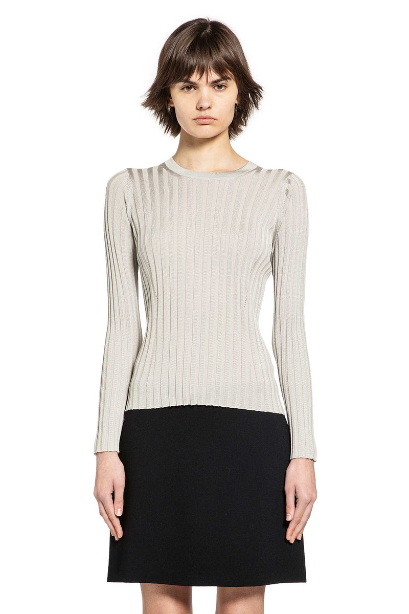 Ribbed-Knit Cotton Viscose Sweater