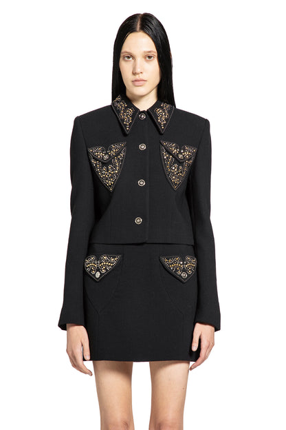 Studded Wool Crop Jacket