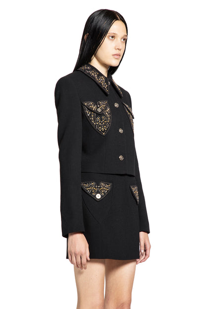 Studded Wool Crop Jacket