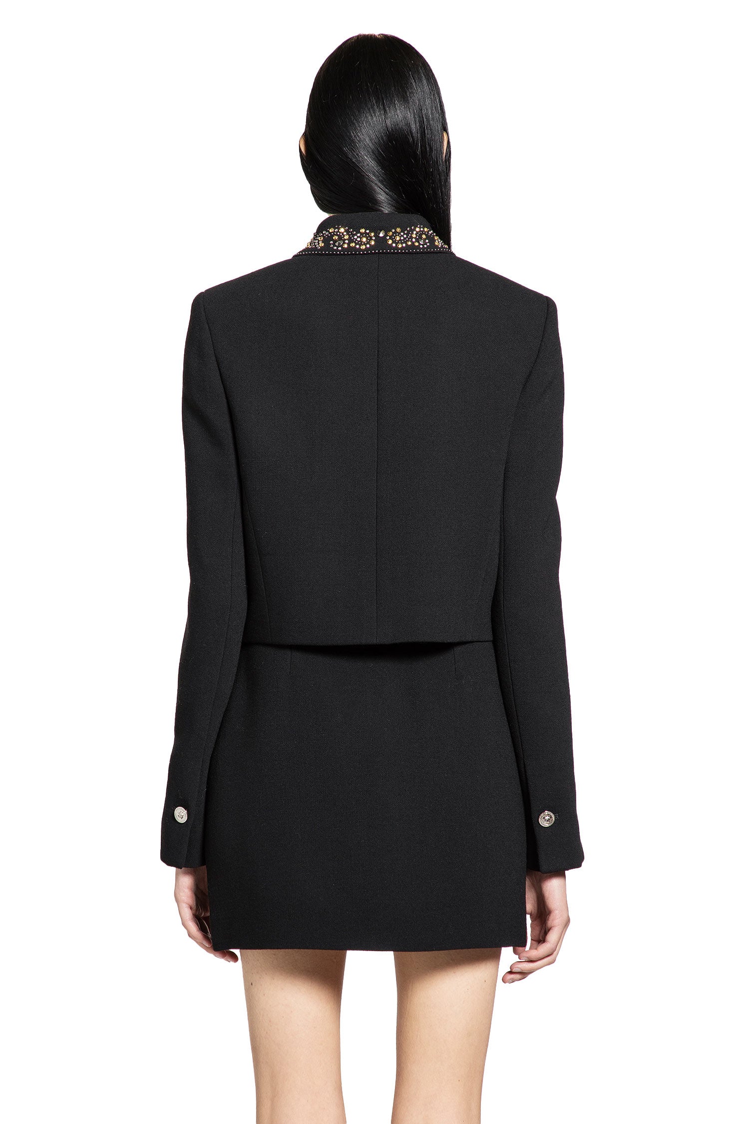 Studded Wool Crop Jacket