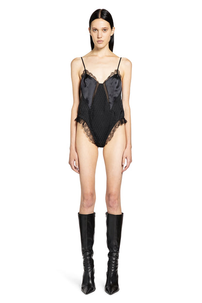 V All Over Jacquard Silk Bodysuit