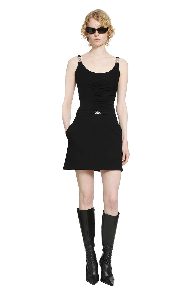 VERSACE Double Wool Crepe A-Line Mini Skirt woman