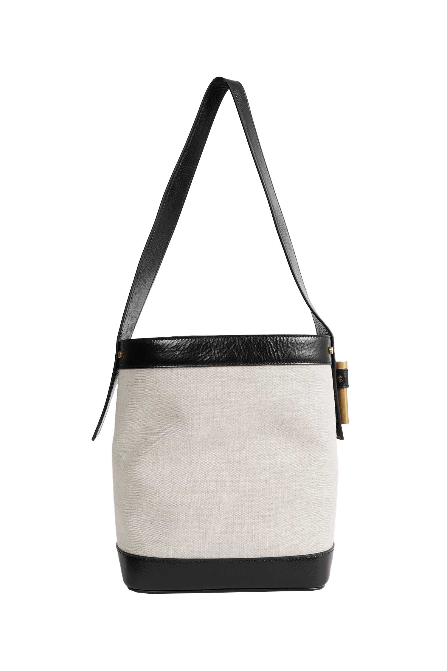 VERSACE Pivot Small Canvas Bucket Bag woman