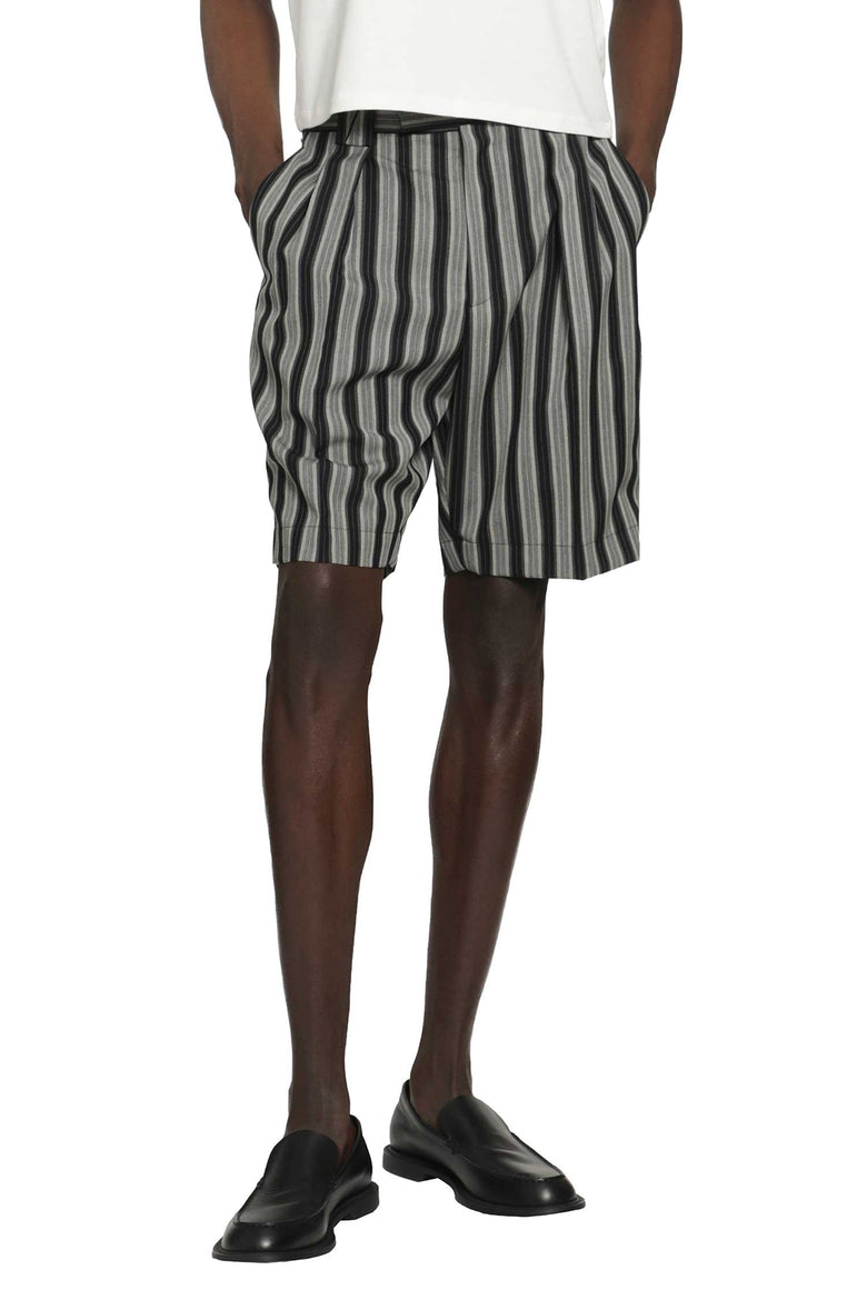 VERSACE Pinstripe Wool Formal Shorts man