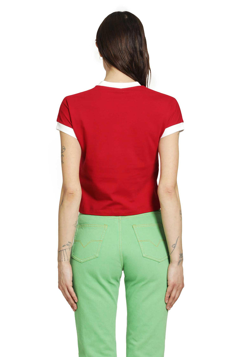 VERSACE Stretch Cotton Jersey T-Shirt woman