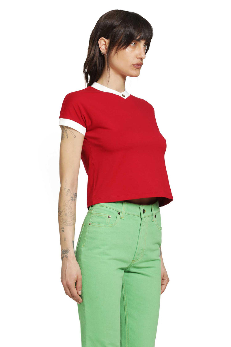 VERSACE Stretch Cotton Jersey T-Shirt woman