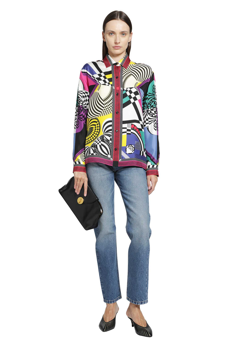 VERSACE ''Teatro'' Silk Twill Shirt woman
