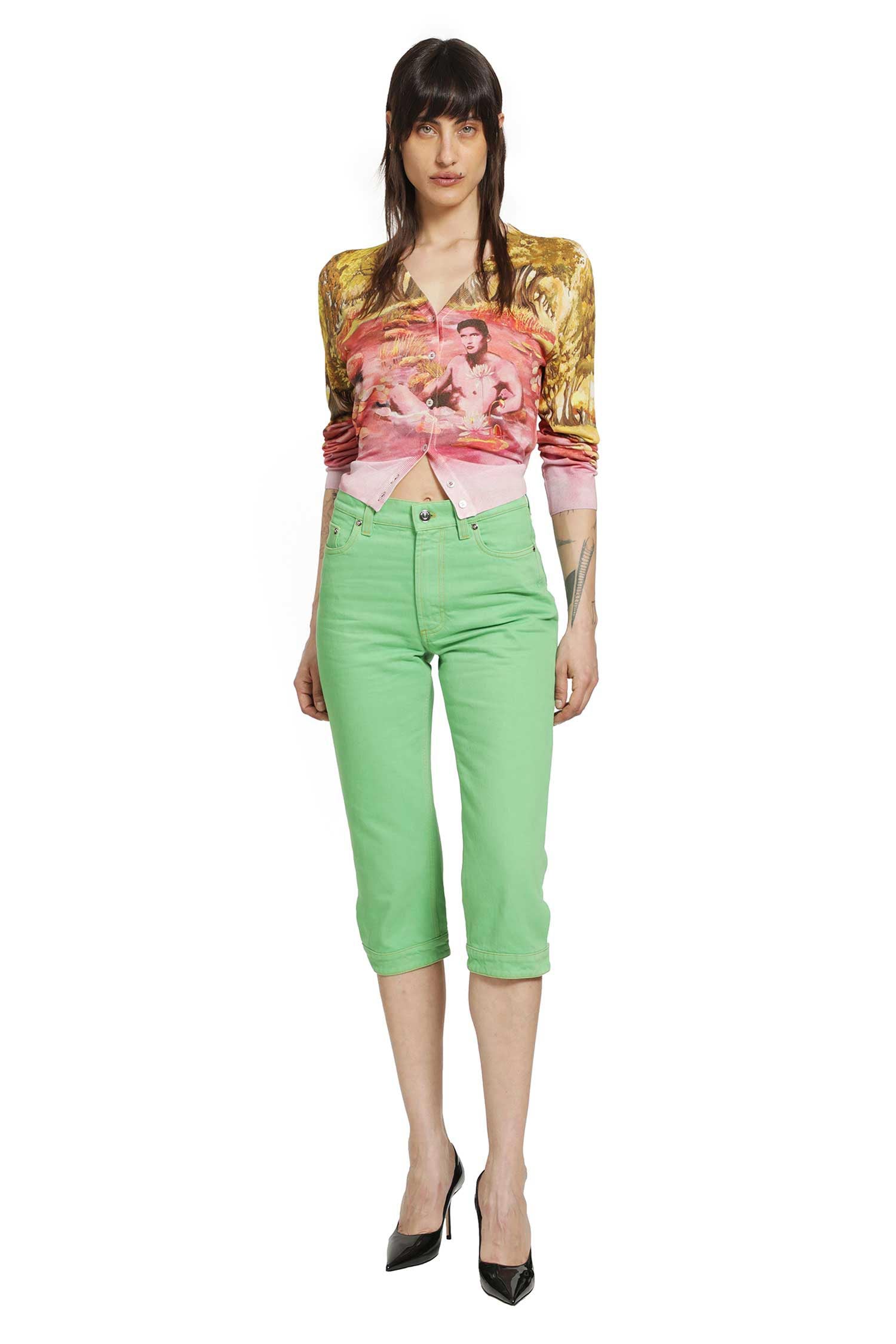 Printed Silk Knit cardigan