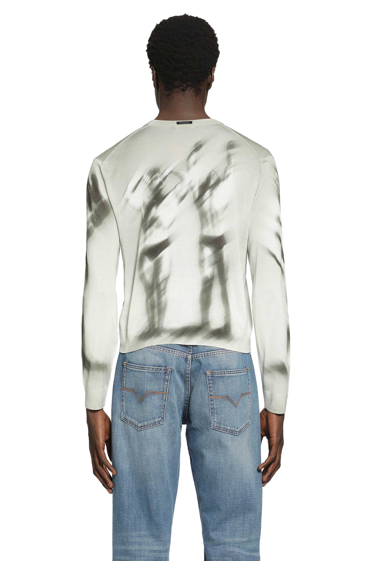 Printed Silk-Knit Cardigan