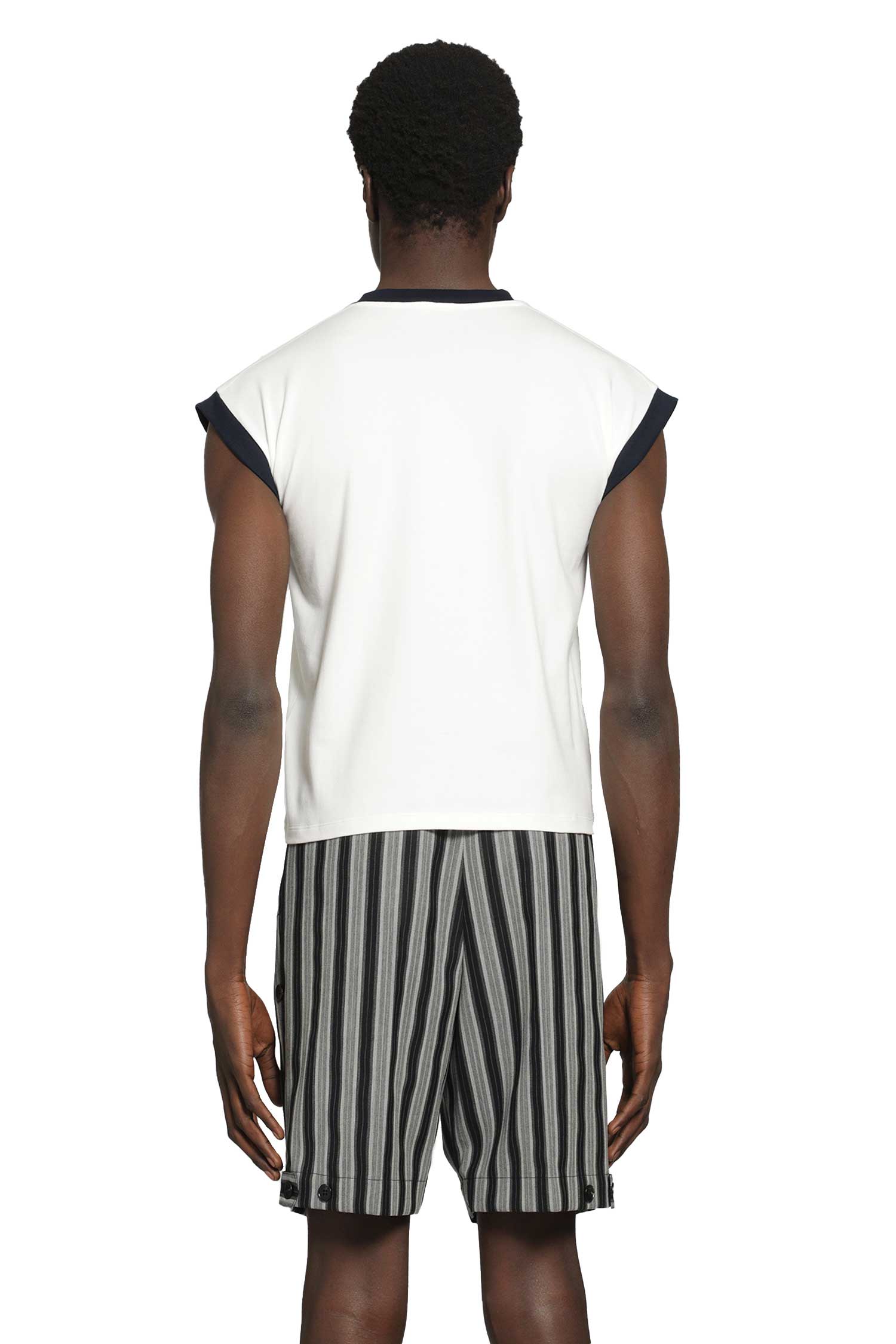 Stretch Cotton Jersey V-Neck T-Shirt