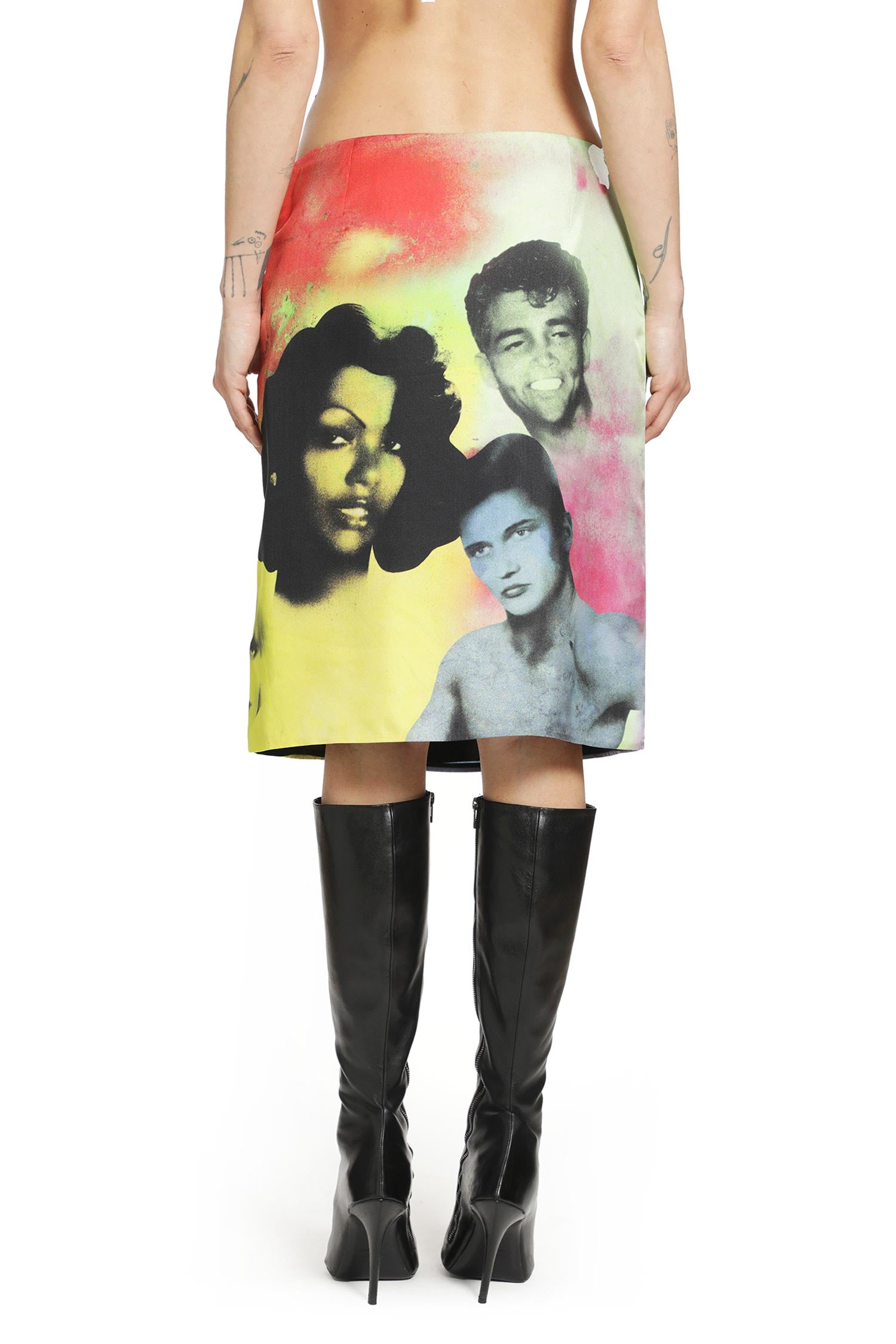 VERSACE ''The Party'' Print Silk Twill Skirt woman