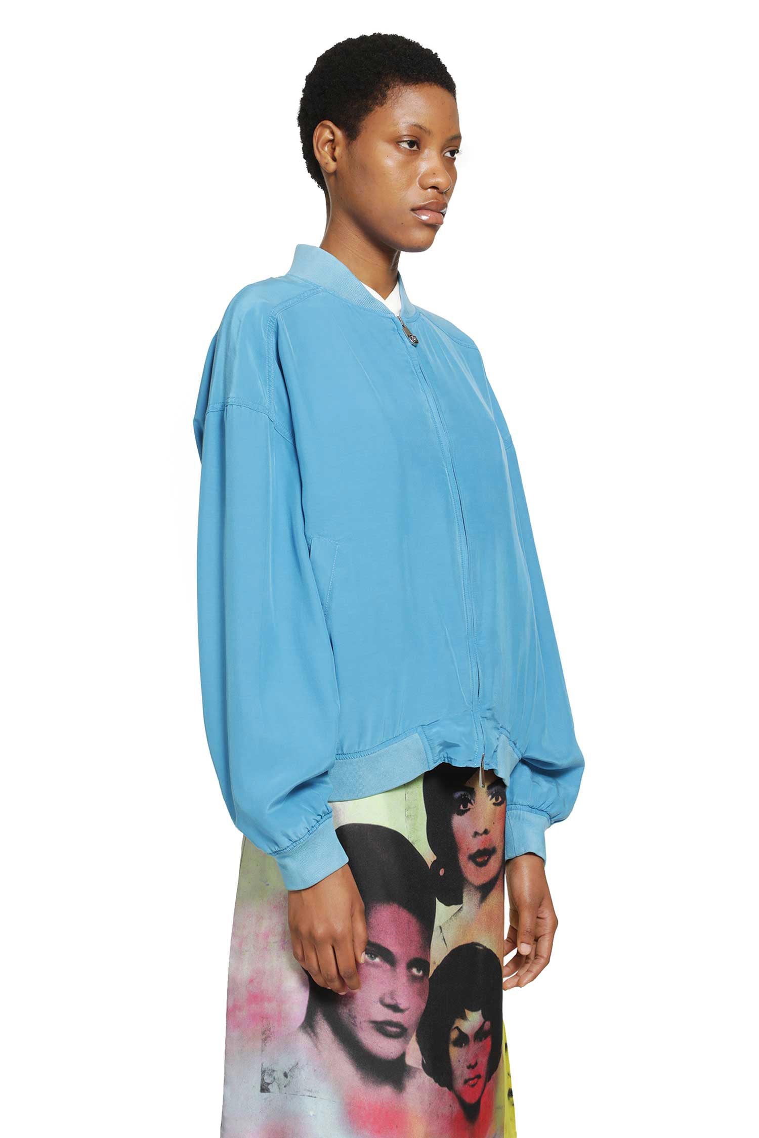 Overdyed Silk Poplin Bomber