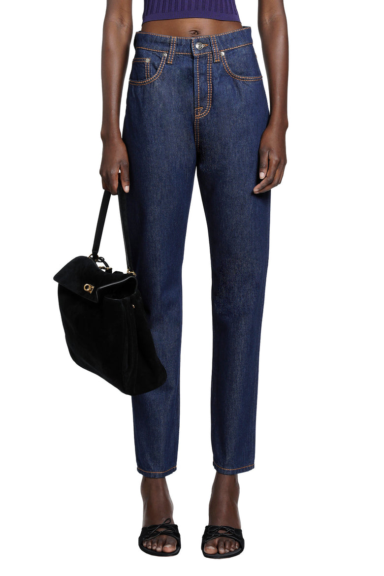 VERSACE High-Waist Straight Jeans woman