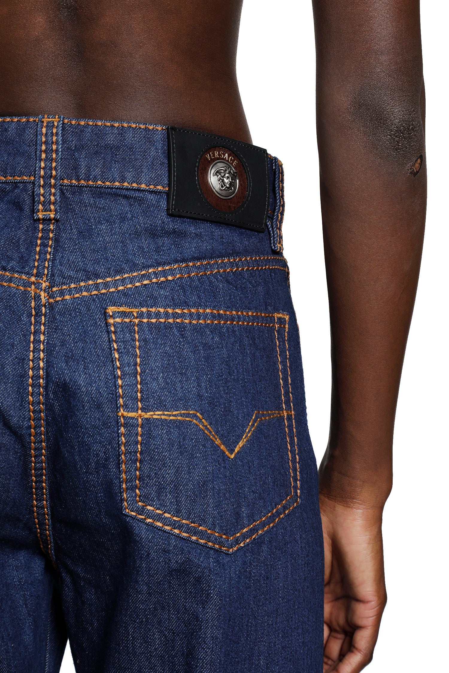 VERSACE High-Waist Straight Jeans woman