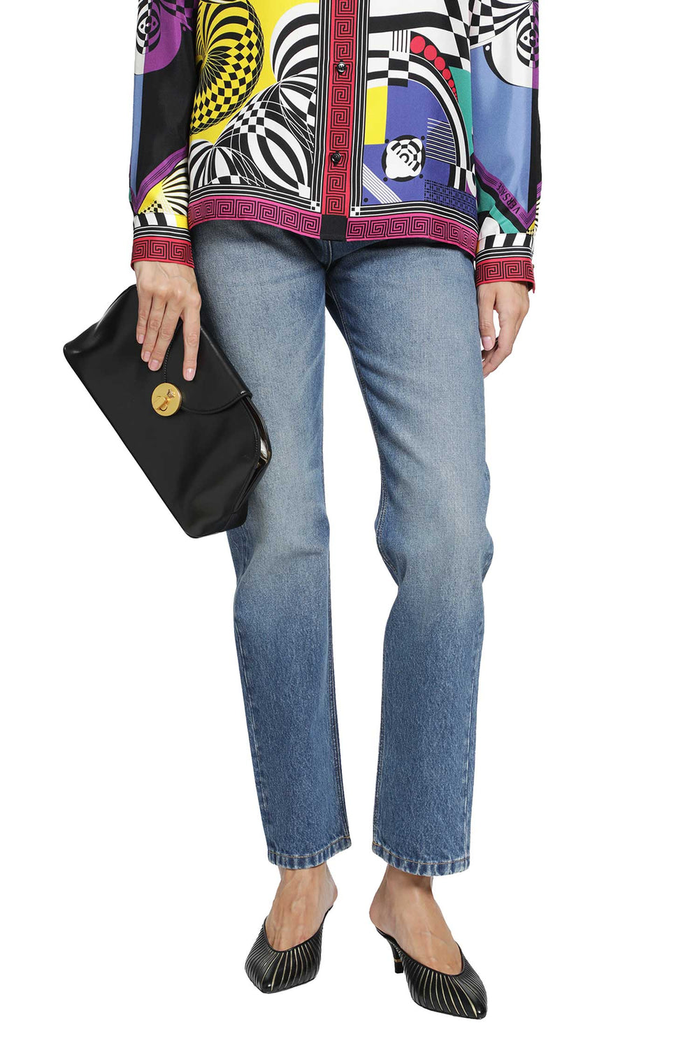 VERSACE Straight 5 Pocket Jeans woman