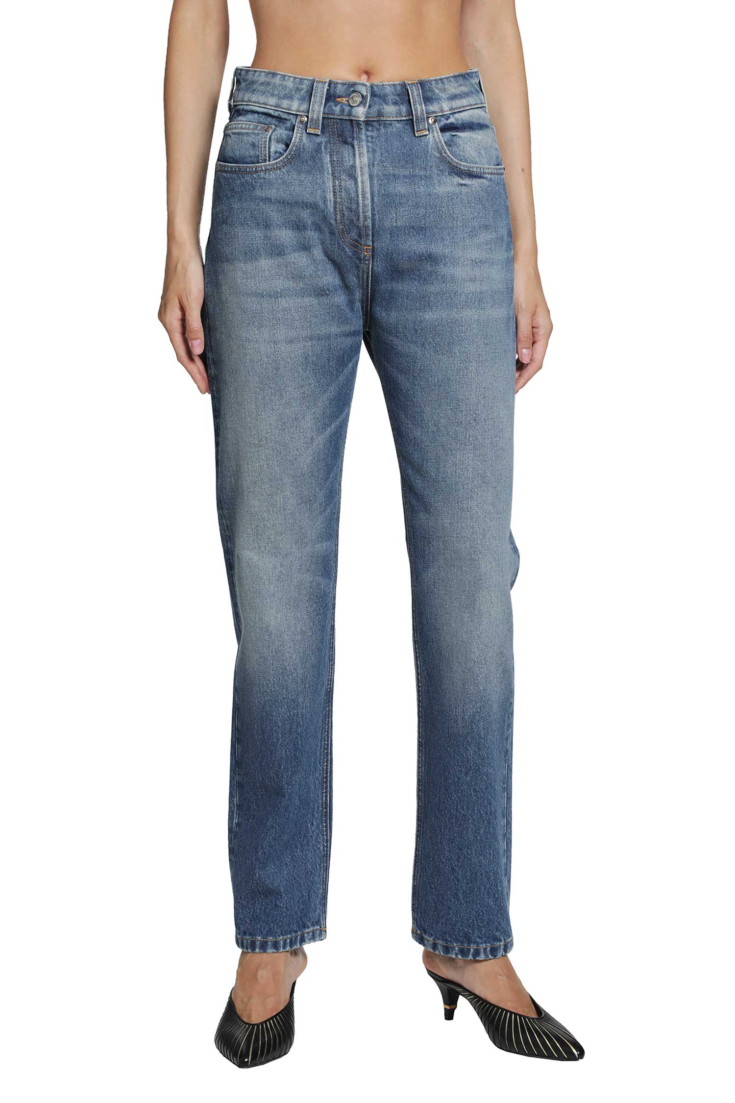 Straight 5 Pocket Jeans