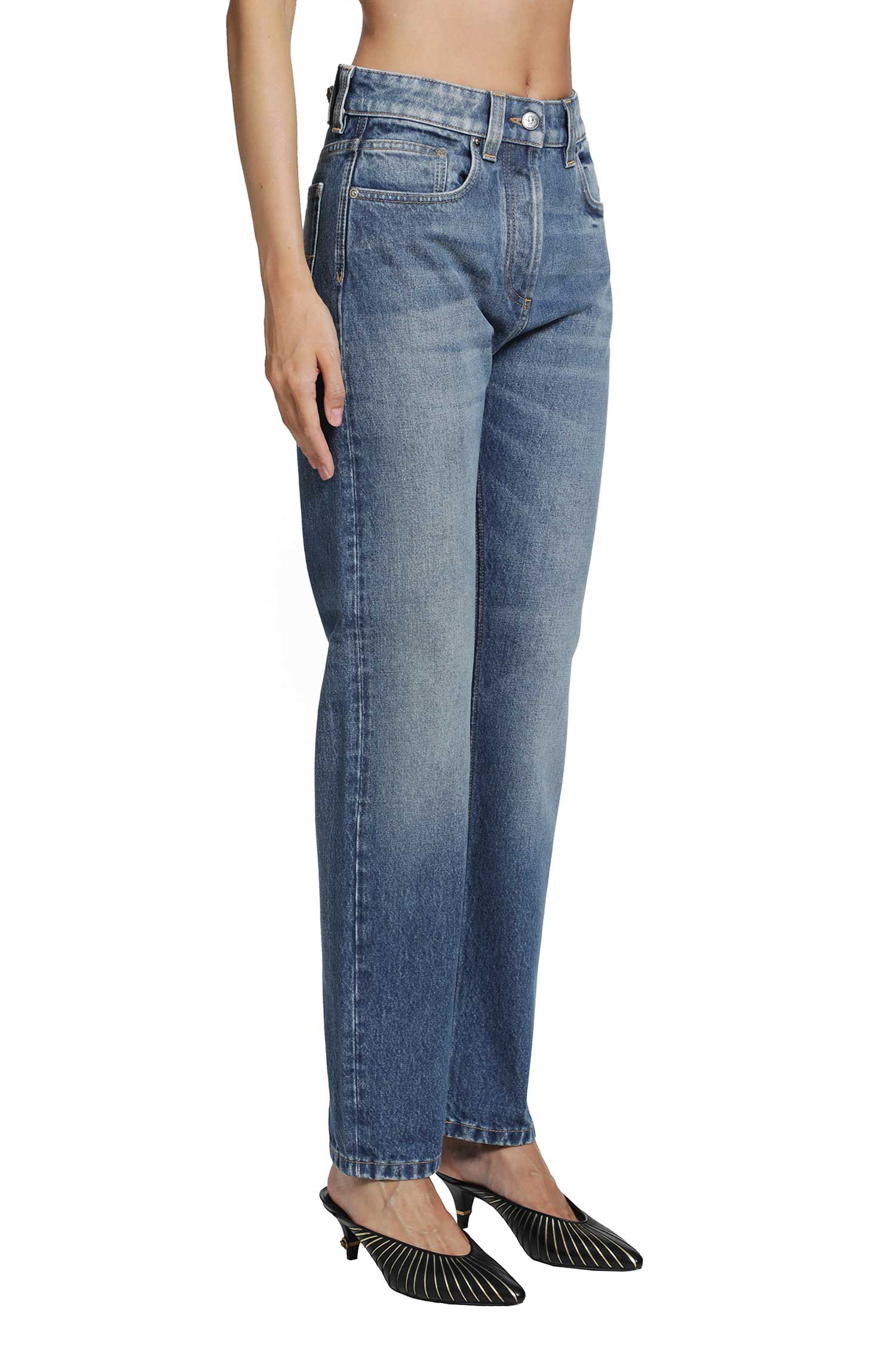 Straight 5 Pocket Jeans