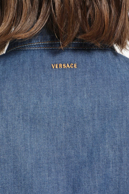 Chambray Denim Crop Shirt