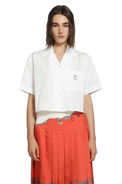 Cotton Poplin Crop Shirt