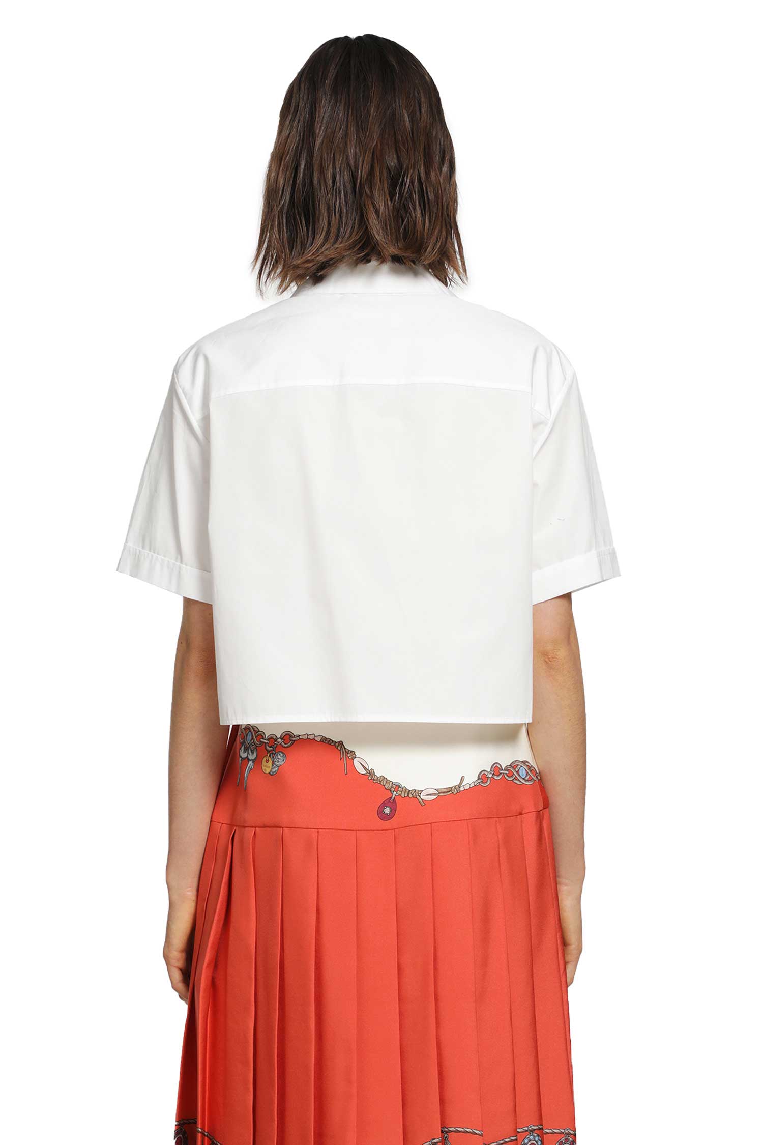 Cotton Poplin Crop Shirt