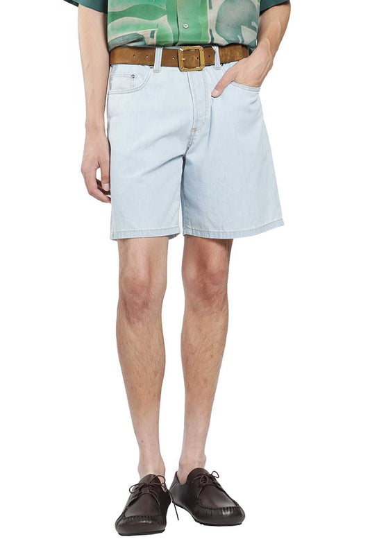 Chambray Denim Shorts