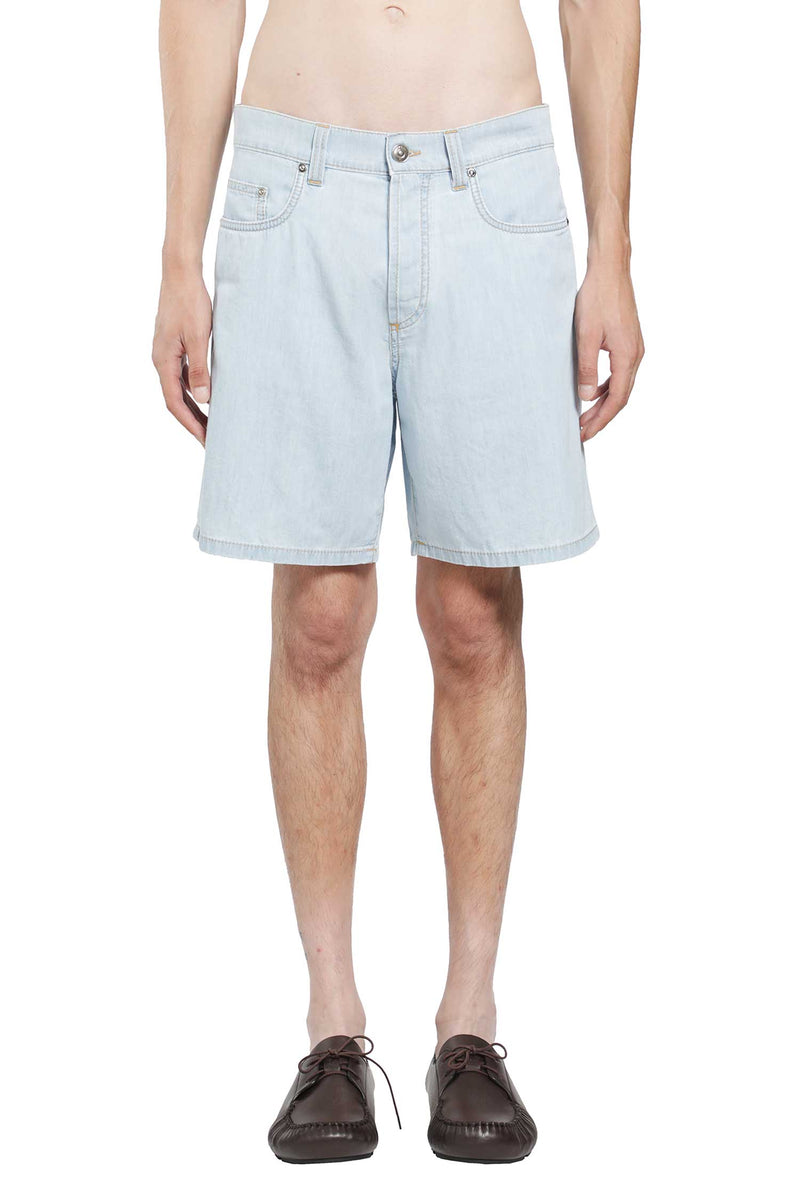 VERSACE Chambray Denim Shorts man