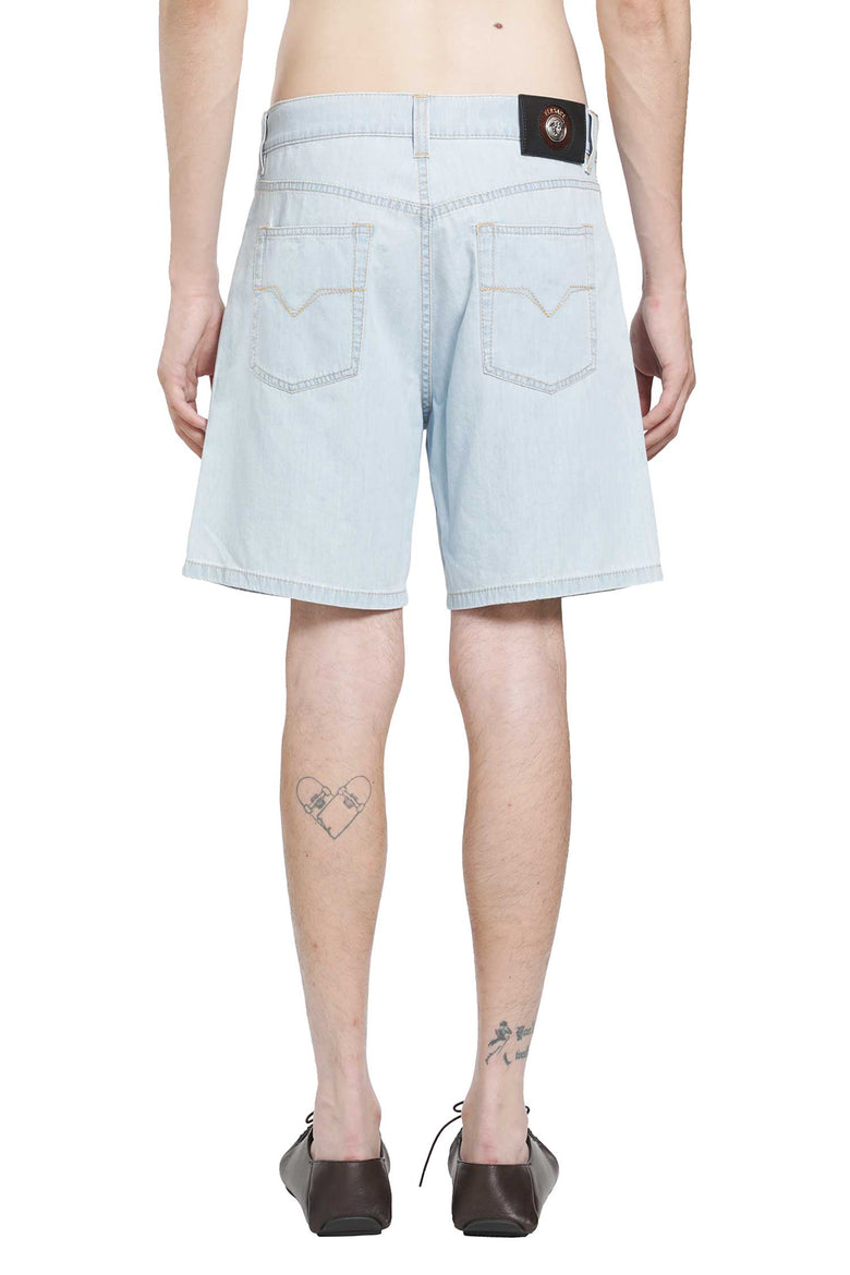 VERSACE Chambray Denim Shorts man