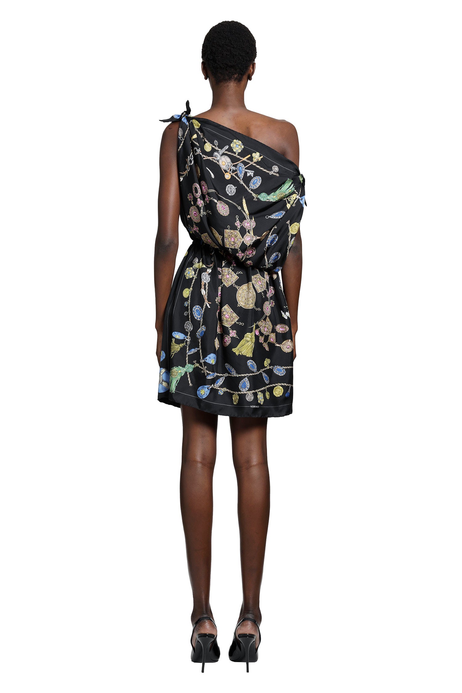 Printed Silk Twill Mini Dress
