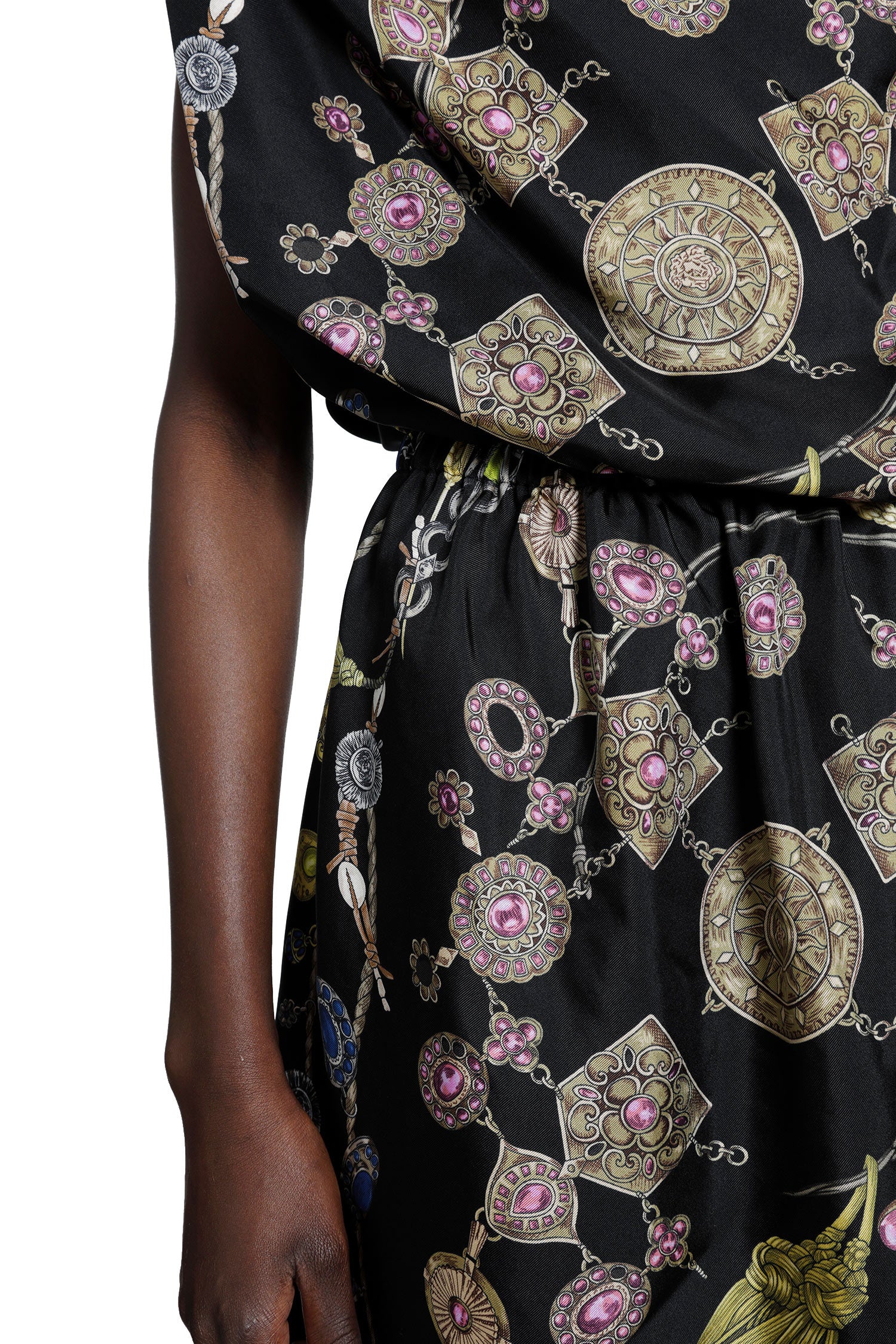 VERSACE Printed Silk Twill Mini Dress woman