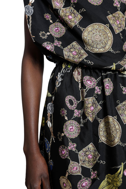 Printed Silk Twill Mini Dress