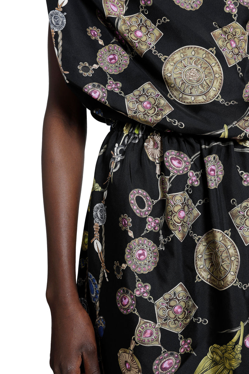 VERSACE Printed Silk Twill Mini Dress woman