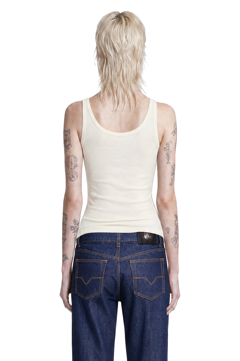 VERSACE Embroidered Ribbed Wool Top woman