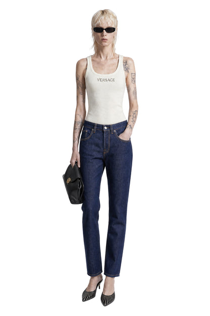 Embroidered Ribbed Wool Top