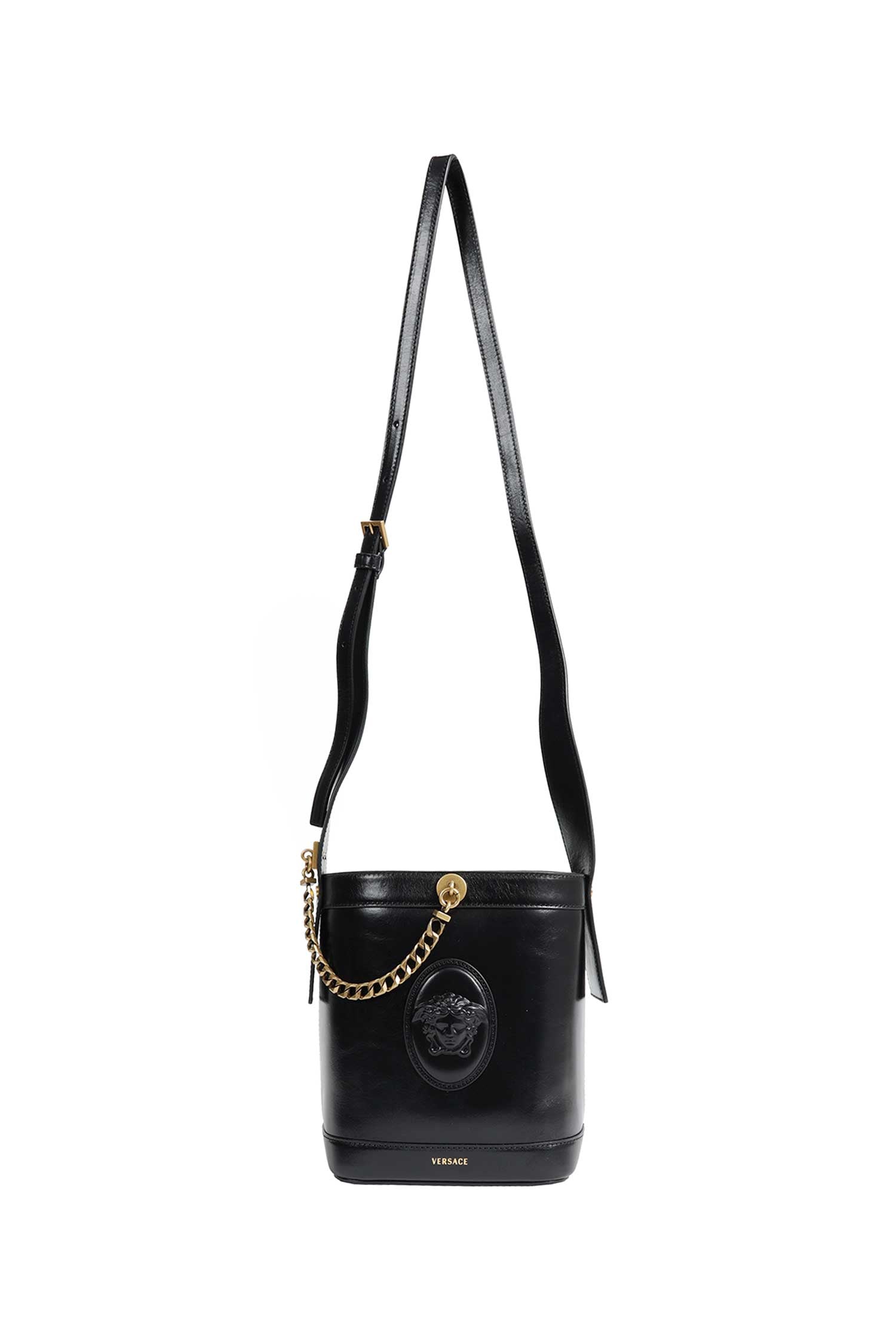 VERSACE Pivot Mini Leather Buket Bag woman