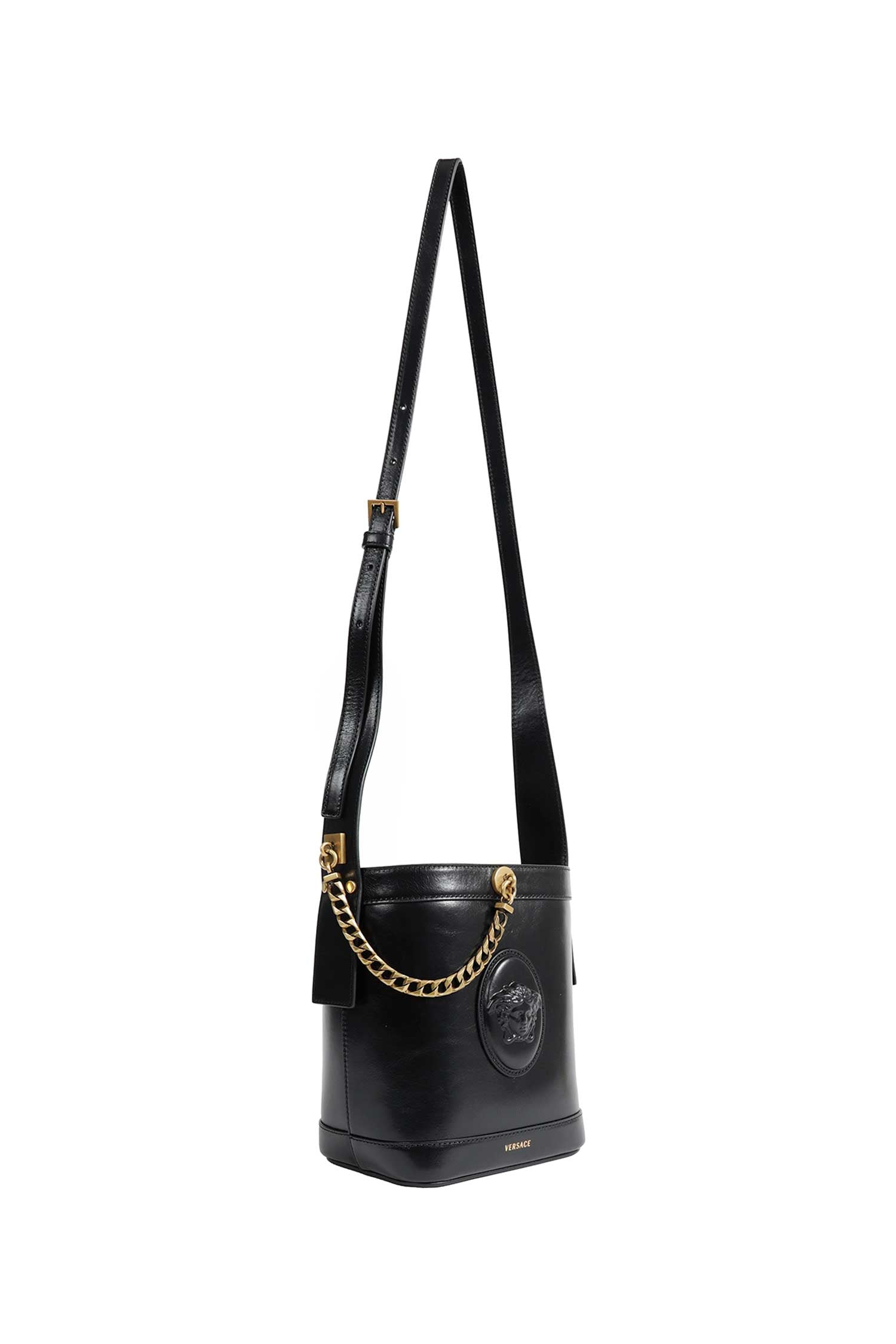 VERSACE Pivot Mini Leather Buket Bag woman