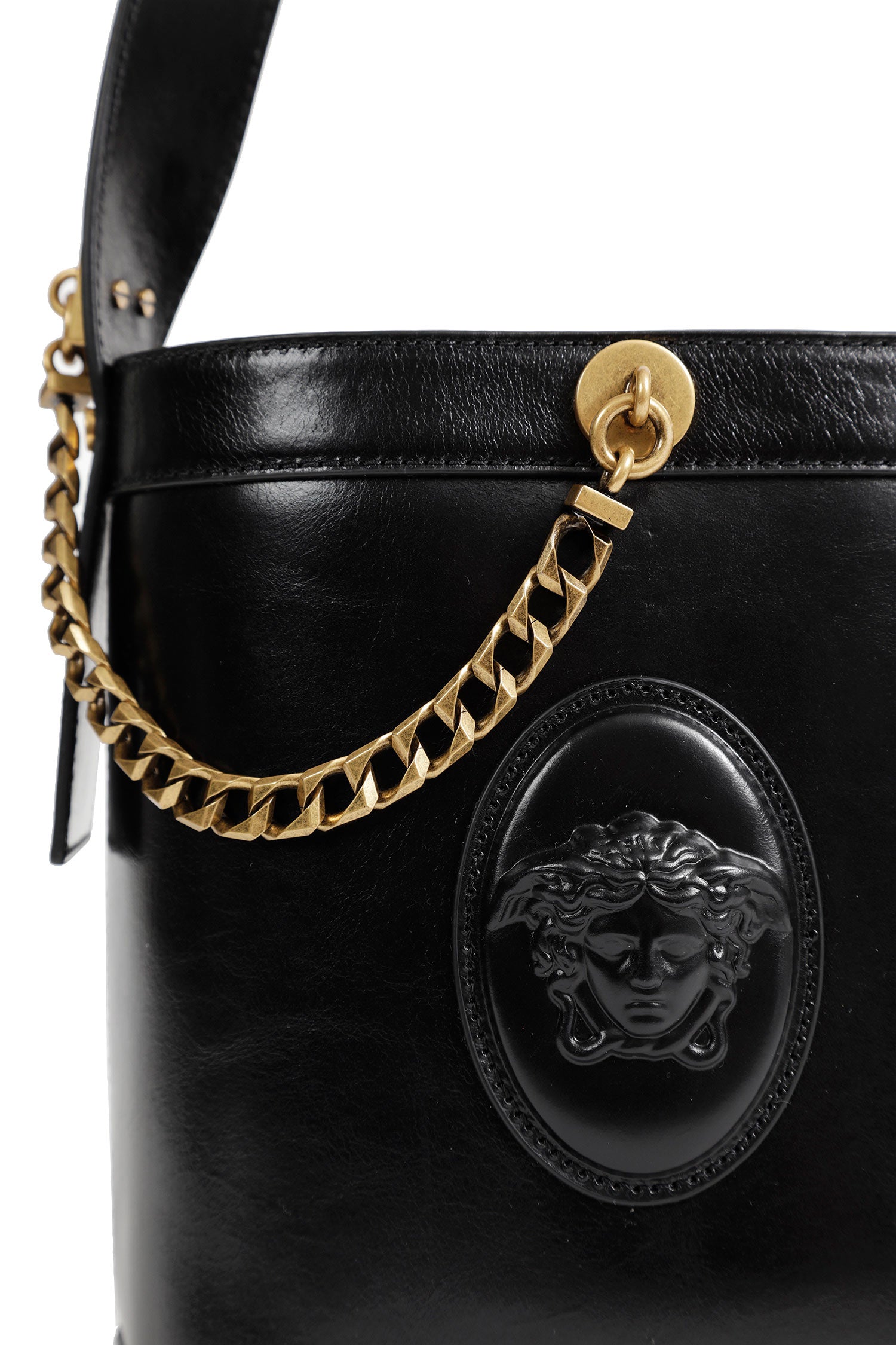 VERSACE Pivot Mini Leather Buket Bag woman