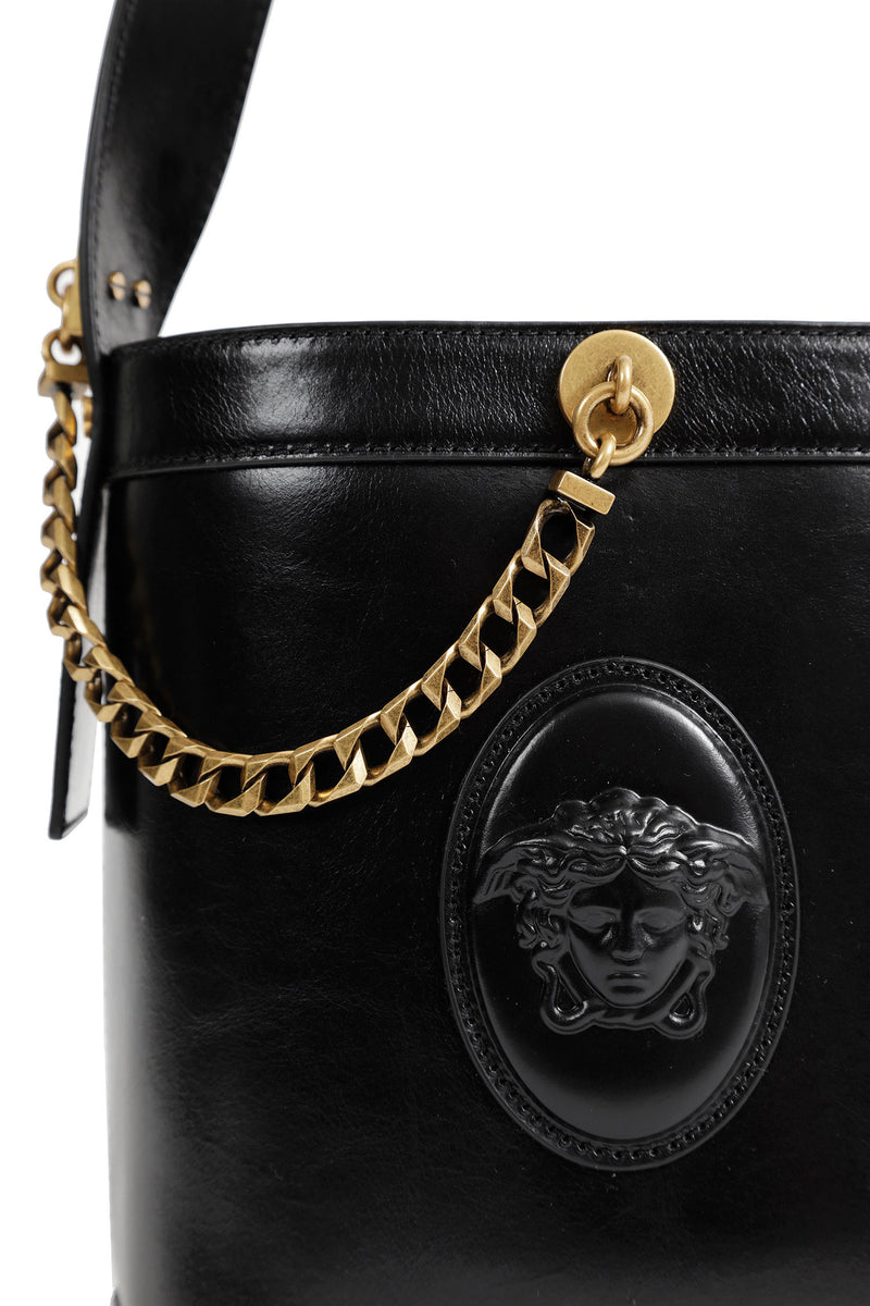 VERSACE Pivot Mini Leather Buket Bag woman