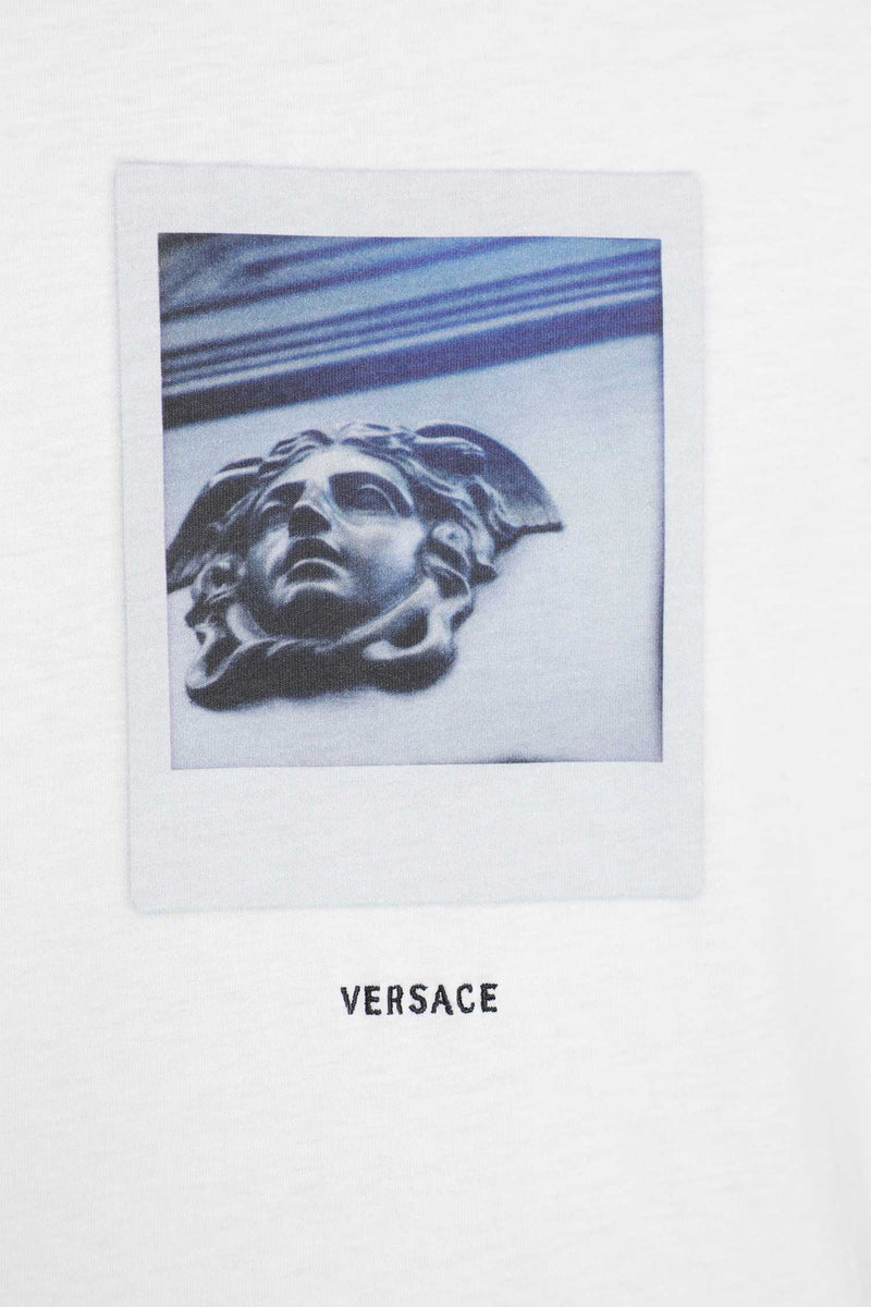 VERSACE Printed Cotton Jersey Regular T-Shirt man