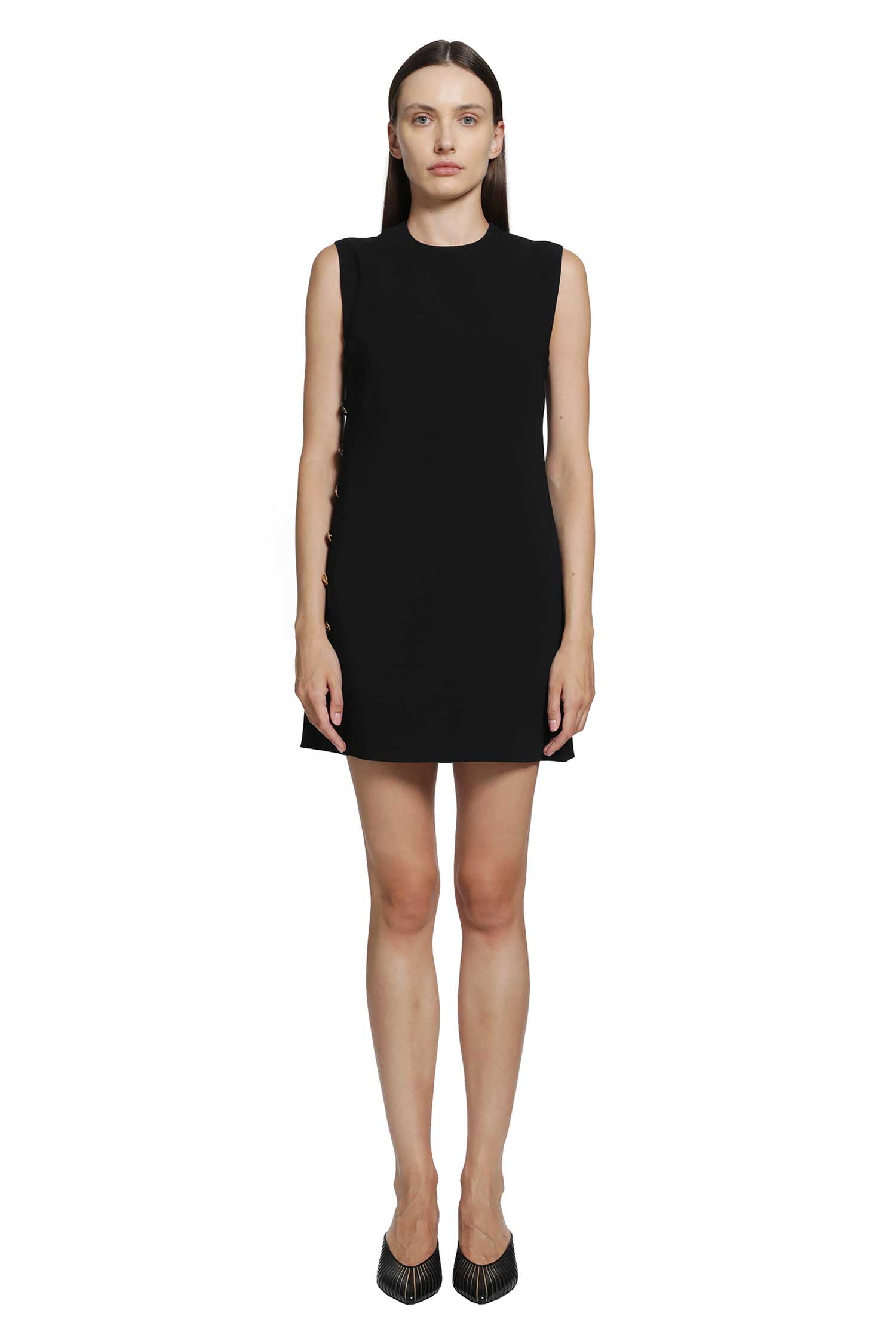 Stretch Viscose Cady Mini Dress