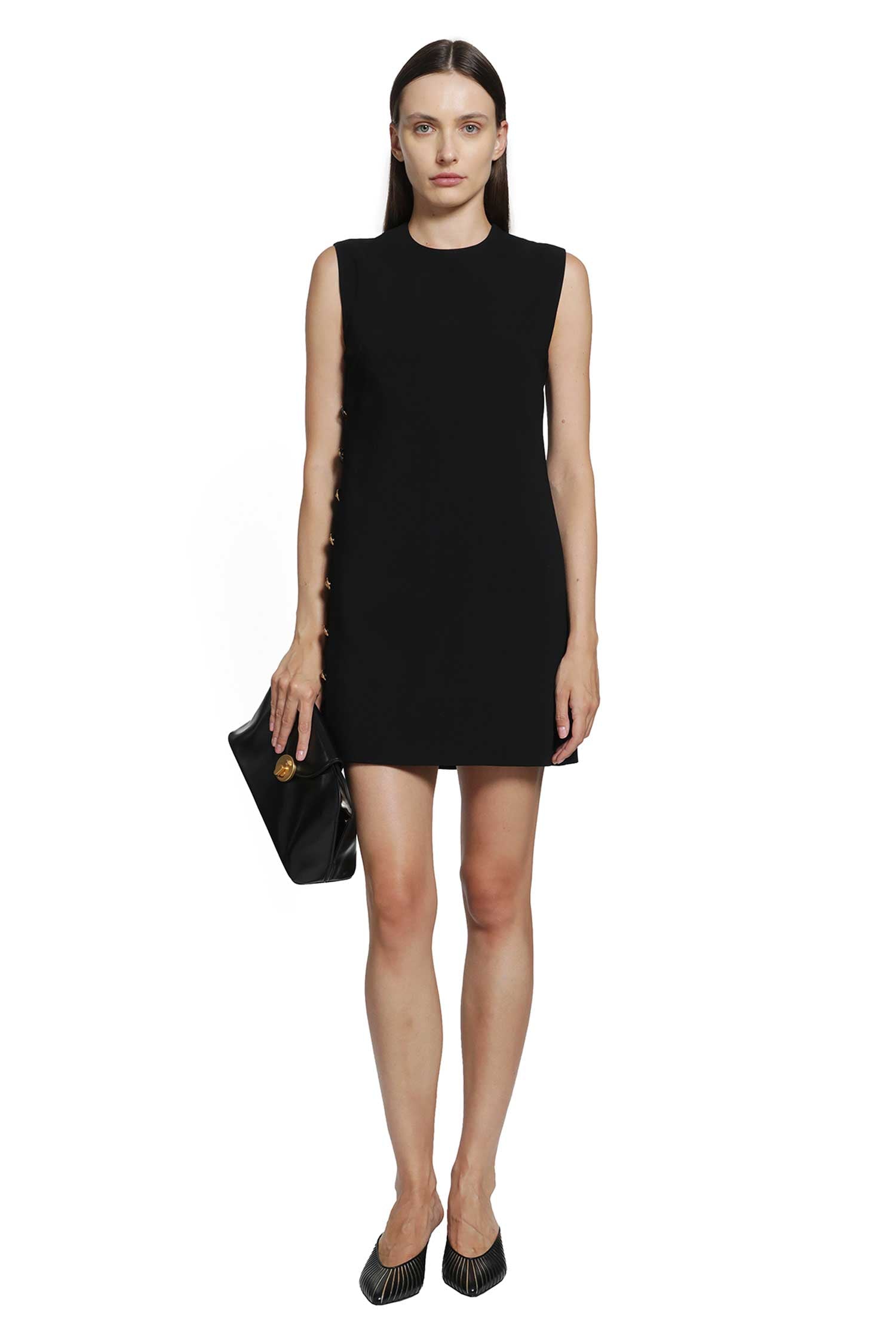Stretch Viscose Cady Mini Dress