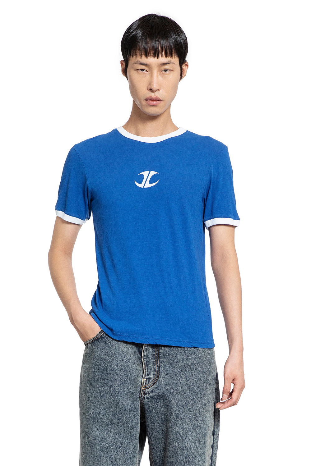 JORDANLUCA MAN BLUE T-SHIRTS & TANK TOPS