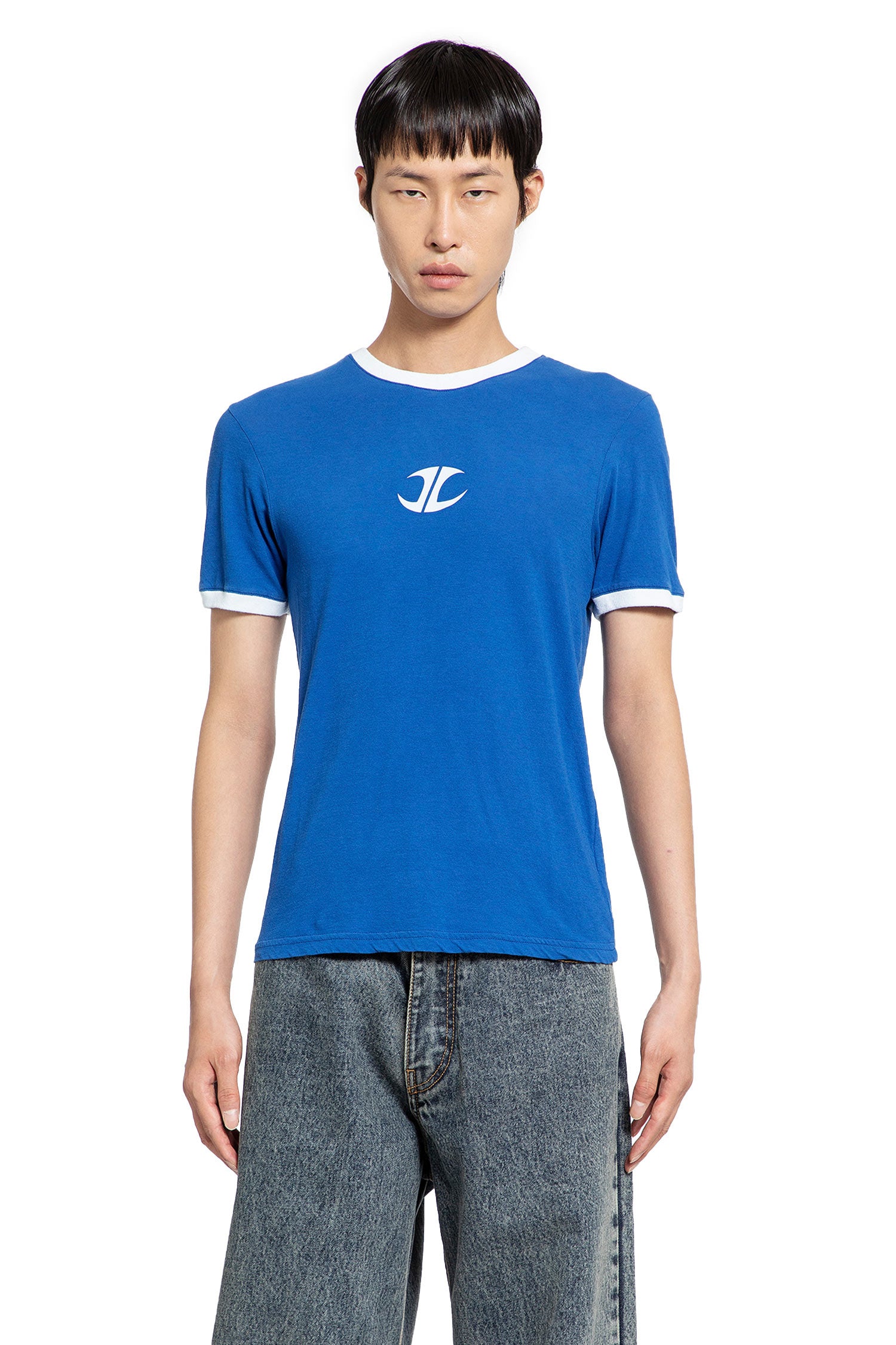 JORDANLUCA MAN BLUE T-SHIRTS & TANK TOPS